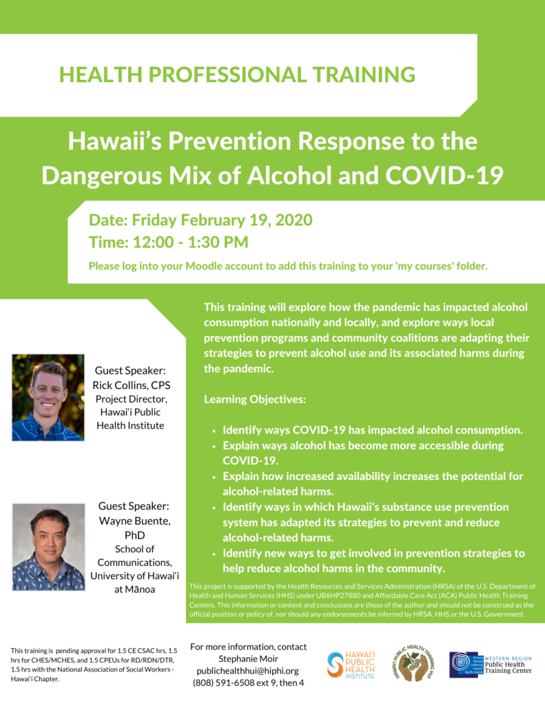 Hawai‘i’s Prevention Response to the Dangerous Mix of Alcohol and COVID-19